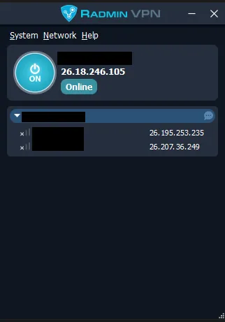 Radmin Create Network